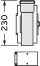 Reinigungsöffnung für die Luft-/Abgasführung, dargestellt in einem technischen Diagramm. Das Produkt stammt von der Marke Vaillant.